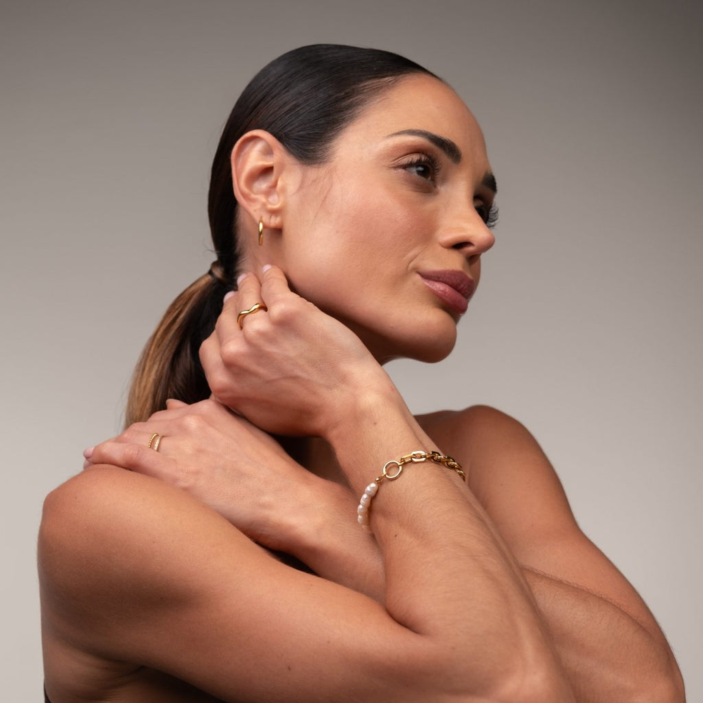 Pulseira Mood Pérola Banhado em Ouro 18k