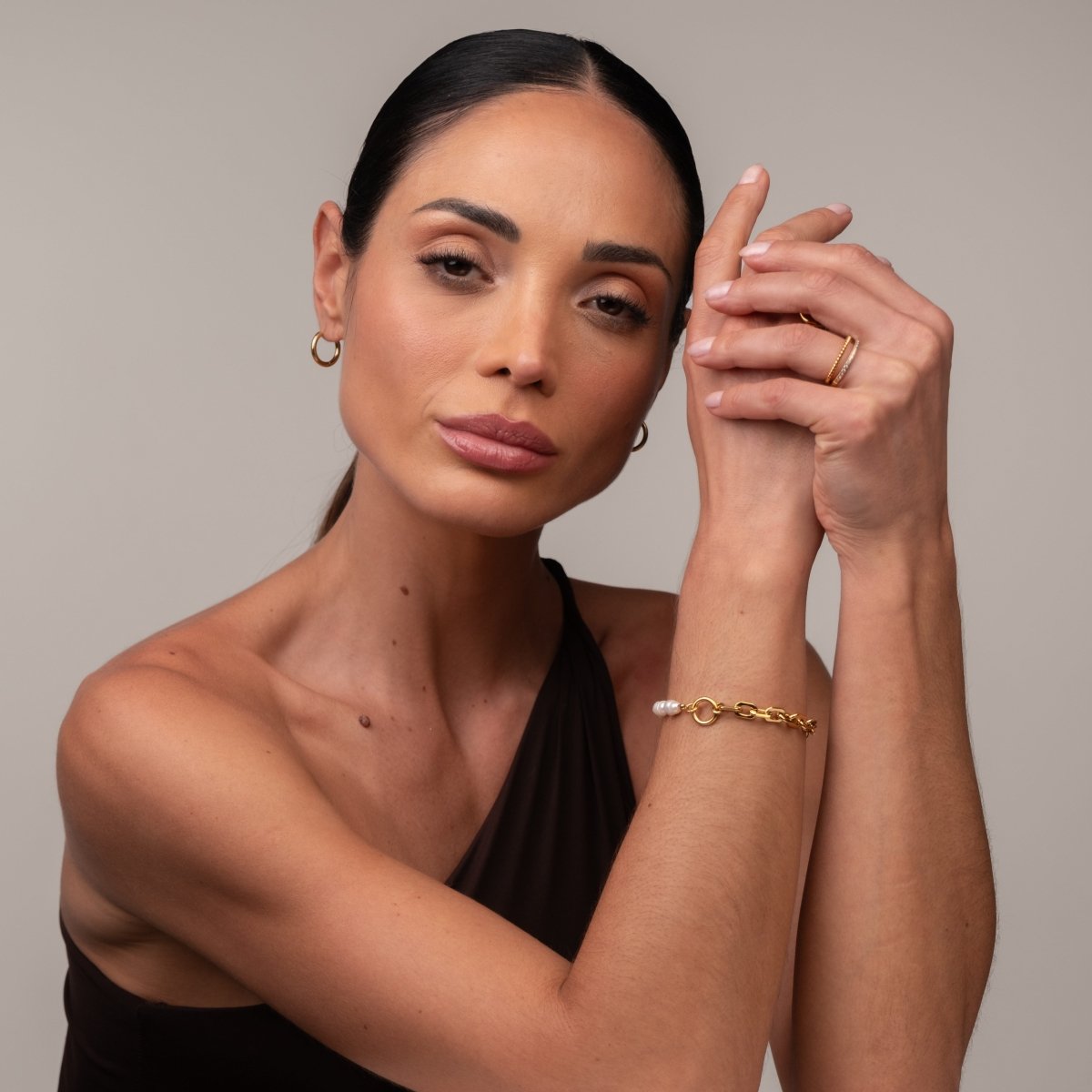 Pulseira Mood Pérola Banhado em Ouro 18k
