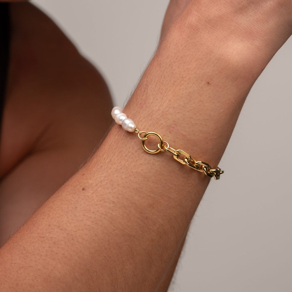 Pulseira Mood Pérola Banhado em Ouro 18k