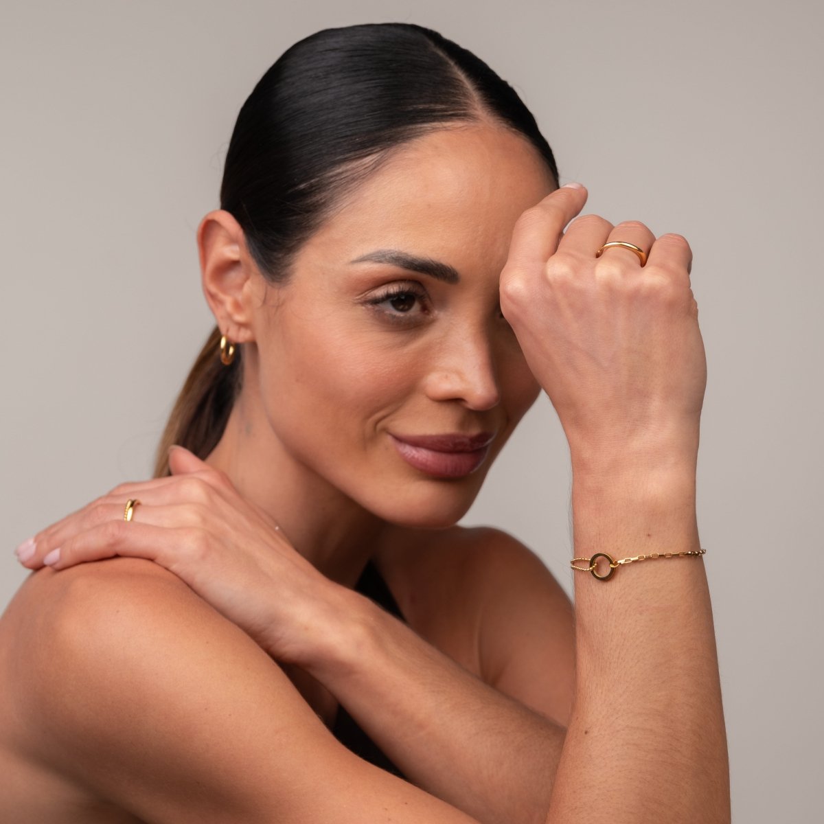 Pulseira Une Banhada em Ouro 18k