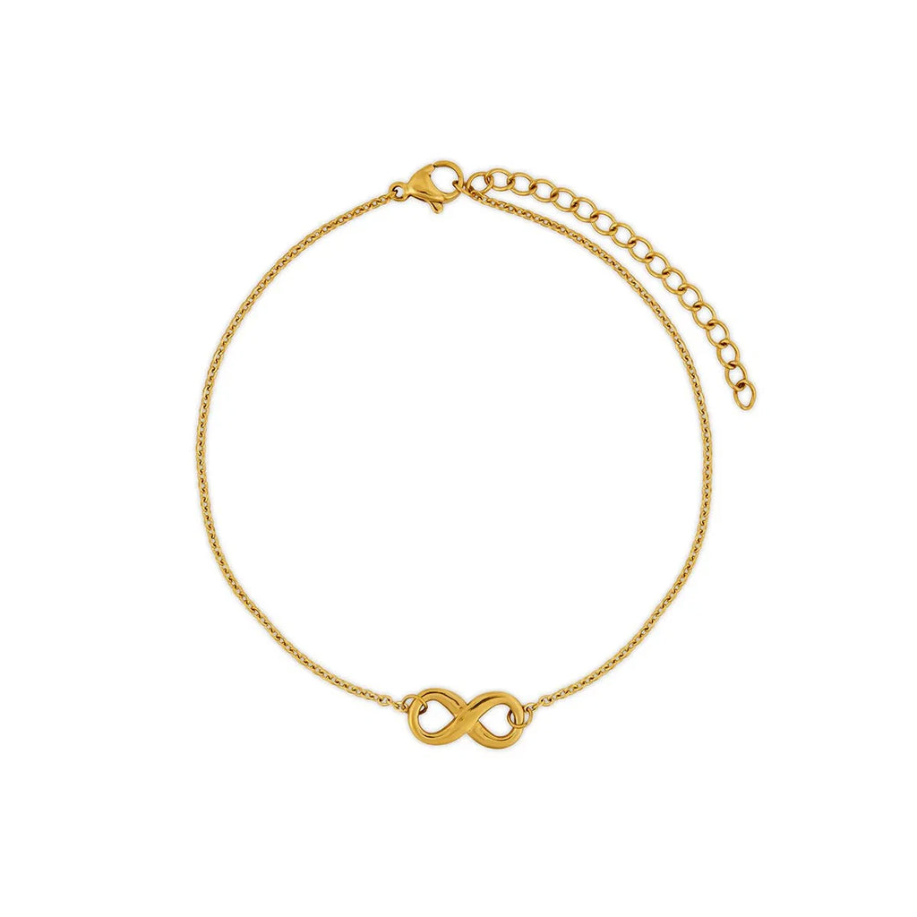Tornozeleira Infinito Banhado em Ouro 18K